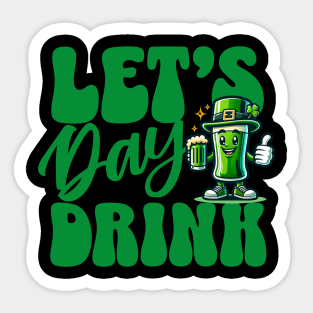 Let's Day Drink Beer Mug Sticker